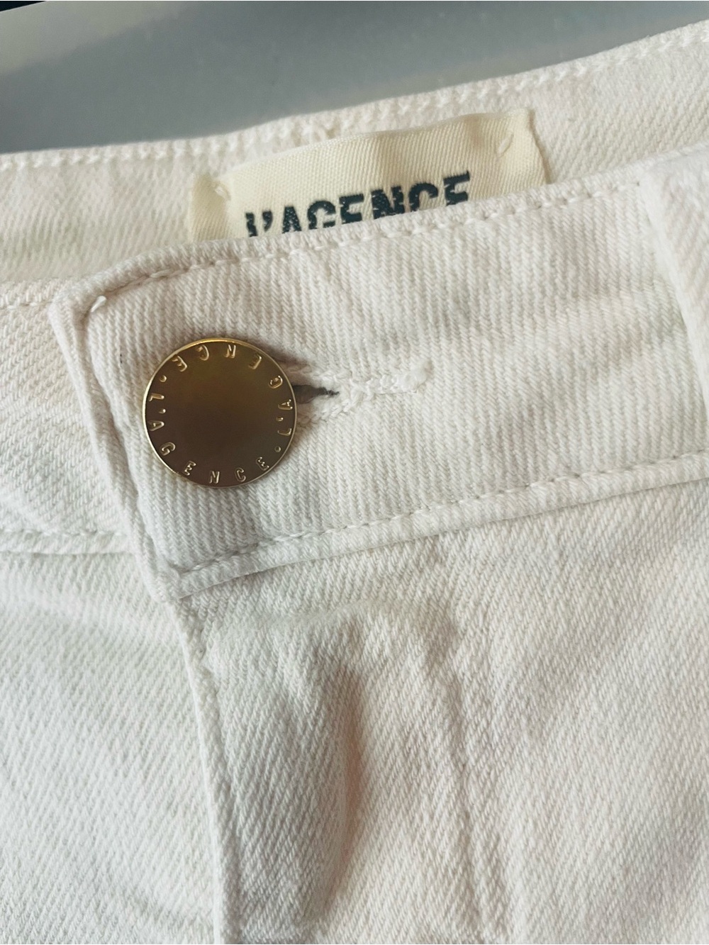 L’AGENCE White Cropped Raw-Hem Jeans - Picture 2 of 6